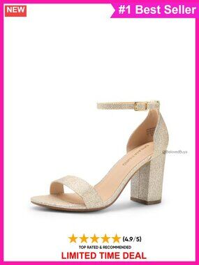 Women's Chunky Block Heel Open Toe Ankle Strap Heeled Sandals
